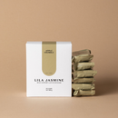 Apple Crumble Lila Jasmine milk support lactation bars stack bars on beige background