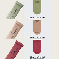 Lila Jasmine Triple Delight Bundle featuring three boxes of lactation bars in Mixed Berry & White Chocolate, Apricot & Dark Chocolate, and Apple Crumble flavors, crafted to support breastfeeding mums with wholesome, dairy-free ingredients.