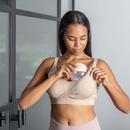 Youha The POD Wearable Silicone Breast Milk Collector, mum using