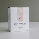 Lila Jasmine Mix of Six lactation bar bundle, featuring two bars of each flavour: mixed berry, apricot and dark chocolate, and apple crumble, designed to support breastfeeding mums. Box packaging. 